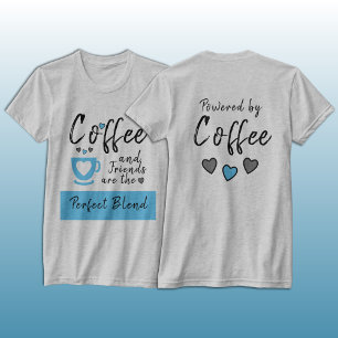 友人の完璧なブレンド灰色の青のコーヒー Tシャツ