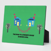 友人の家への道は決して長くない。 フォトプラーク (側面)