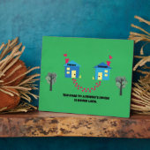 友人の家への道は決して長くない。 フォトプラーク (側面)