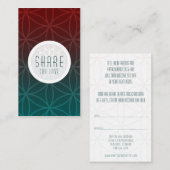 友人の対称性を参照する 紹介カード (正面/裏面)