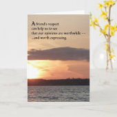 友人の尊敬 カード (黄色い花)