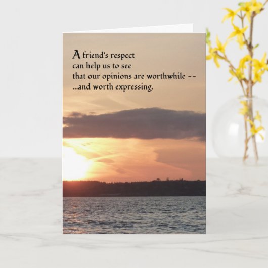友人の尊敬 カード (黄色い花)