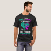 友人の思い出にテールとパープルを着用 メンタル Tシャツ (正面フル)