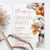 友人の感謝祭ディナーパーティーへの招待 招待状