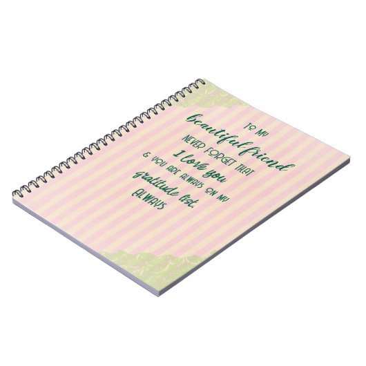 友人の感謝 ノートブック (左側)