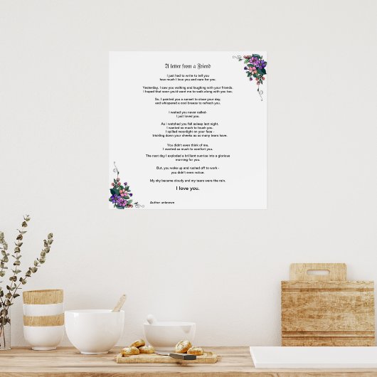 友人の手紙 ポスター (キッチン)