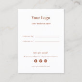 友人の抽象芸術名刺を参照 紹介カード (裏面)