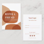 友人の抽象芸術名刺を参照 紹介カード (正面/裏面)