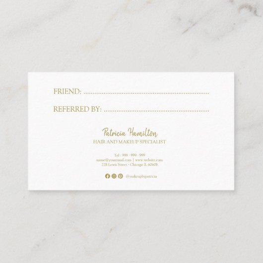 友人の書道紹介スタイリッシュカードを参照する 名刺 (裏面)