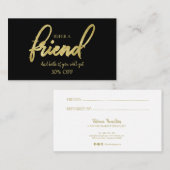 友人の書道紹介スタイリッシュカードを参照する 名刺 (正面/裏面)