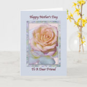 友人の母の日のカードと平和バラ カード (黄色い花)