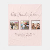 友人の永遠のバラ金ゴールド赤面名photo フリースブランケット (正面)