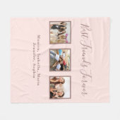 友人の永遠のバラ金ゴールド赤面名photo フリースブランケット (正面(横))