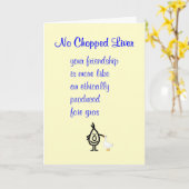 友人の為におもしろい詩を書き留めない カード (黄色い花)