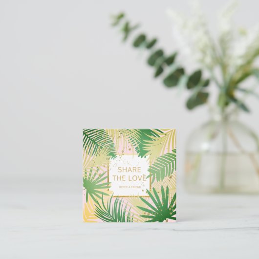 友人の熱帯紹介の顧客カードを参照して下さい スクエア名刺 (スタンド正面)