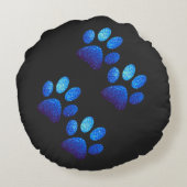 友人の犬は明るい青を輝かせる ラウンドクッション (裏面)