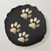 友人の犬は柔らかいオーク材を輝く ラウンドクッション (裏面)