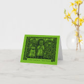 友人の猫・マジワイズ猫へのミョイ・クリスマス カード (黄色い花)