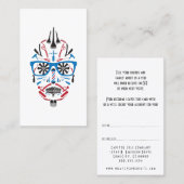 友人の理容師のパンクのスカルを参照して下さい 紹介カード (正面/裏面)