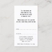 友人の理容師のパンクのcalaveraを参照して下さい 紹介カード (裏面)