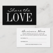 友人の白黒の紹介カードをシンプル参照する 紹介カード (正面/裏面)