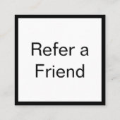 友人の白黒ビジネステンプレートを参照する 紹介カード (裏面)