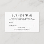 友人の粋でモダンな灰色の名刺を参照して下さい 名刺 (裏面)