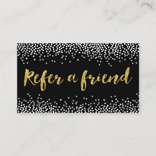 友人の紙吹雪ドットモダン参照を参照 紹介カード (正面)