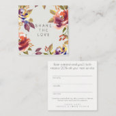 友人の紹介のサロンの顧客カード・セットを参照して下さい 紹介カード (正面/裏面)