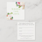 友人の紹介のサロンの顧客カード・セットを参照して下さい 紹介カード (正面/裏面)