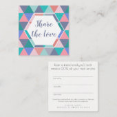 友人の紹介の顧客の三角形カードを参照して下さい 紹介カード (正面/裏面)