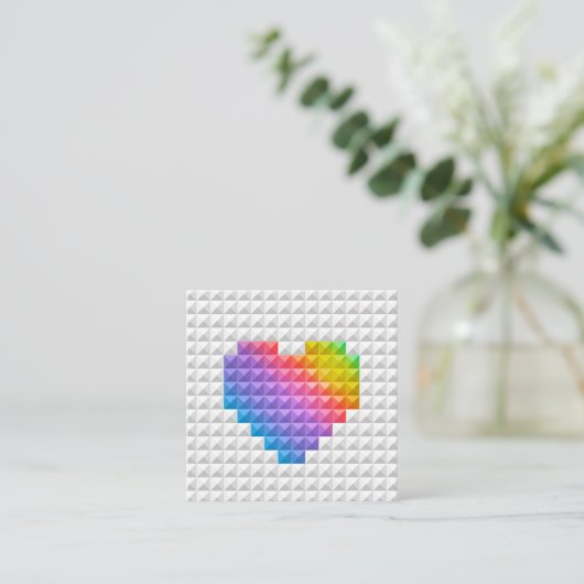 友人の紹介の顧客の虹のハートカードを参照して下さい 紹介カード (スタンド正面)