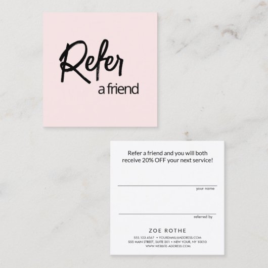 友人の紹介カードを参照する 紹介カード (正面/裏面)