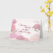 友人の結婚記念日のローズ カード (黄色い花)