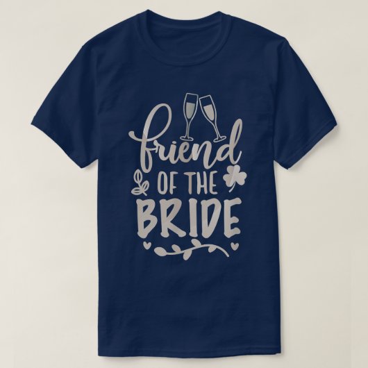 友人の花嫁と新郎のTシャツ 結婚記念日 Tシャツ (デザイン正面)