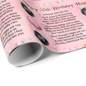 友人の詩-第50誕生日 ラッピングペーパー (ロールコーナー)