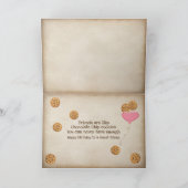 友人の誕生日のためのチョコレートチップクッキー カード (内部)