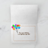 友人の誕生日のパッチワークキルトパターン カード (内部)