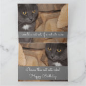 友人の誕生日の挨拶 カード (内部)