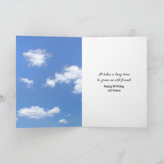 友人の誕生日ひまわりサングラス カード (内部)