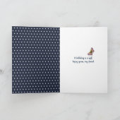 友人の誕生日デイジーとレディーバグカード カード (内部)