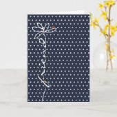 友人の誕生日デイジーとレディーバグカード カード (黄色い花)