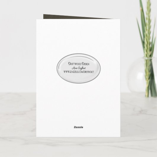 友人の誕生日デイジーと茶色のカードのラディバグ カード (裏面)