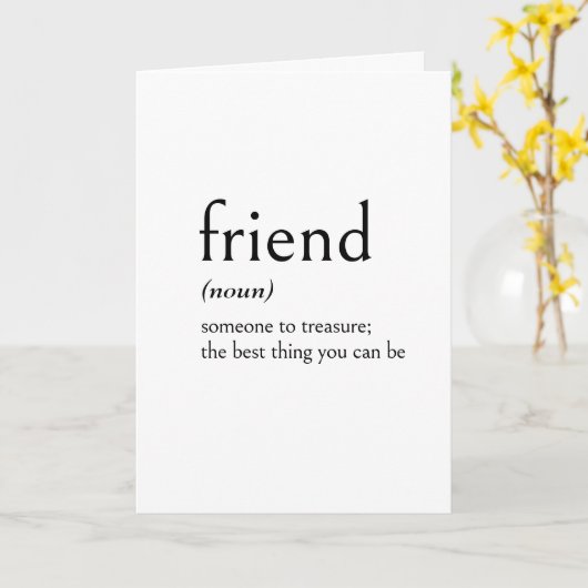 友人の辞書定義 カード (黄色い花)