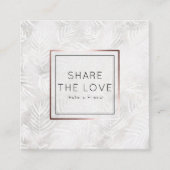 友人の銀のシュロの葉の紹介のサロンを参照して下さい スクエア名刺 (正面)