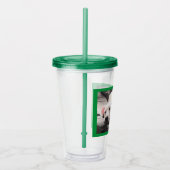 友人の隣で休んでいる疲れた犬の最高の写真 アクリルタンブラー (右)