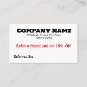 友人の電話ロイヤリティカードを参照 ロイヤリティカード (裏面)