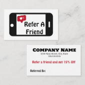 友人の電話ロイヤリティカードを参照 ロイヤリティカード (正面/裏面)