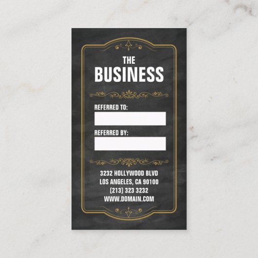 友人のChalkboardの紹介を参照はっきりしたする 紹介カード (裏面)