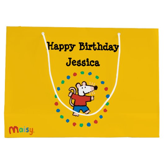 友人のMaisyの私の誕生日 ラージペーパーバッグ (裏面)